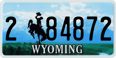 WY license plate 284872