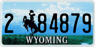 WY license plate 284879