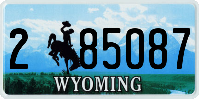 WY license plate 285087