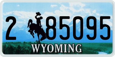 WY license plate 285095