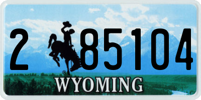 WY license plate 285104