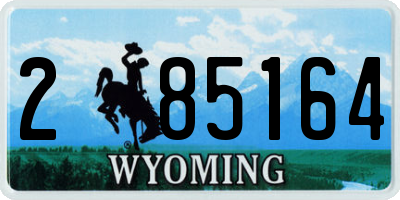 WY license plate 285164
