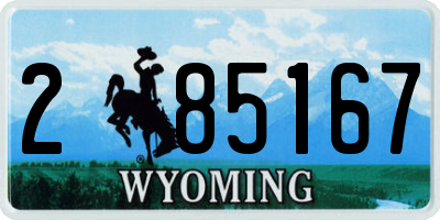 WY license plate 285167