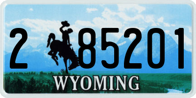 WY license plate 285201