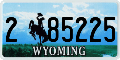WY license plate 285225