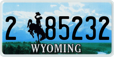 WY license plate 285232