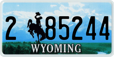 WY license plate 285244