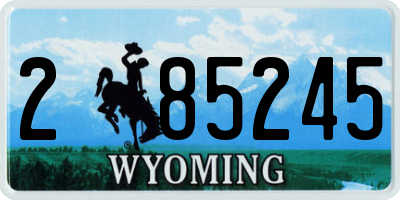 WY license plate 285245