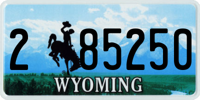 WY license plate 285250