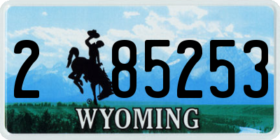 WY license plate 285253