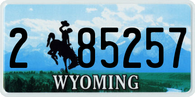 WY license plate 285257