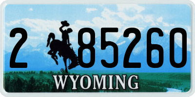 WY license plate 285260