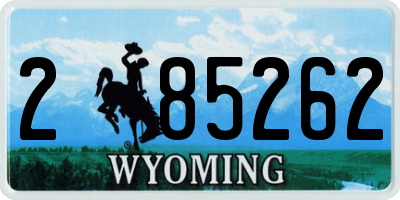 WY license plate 285262