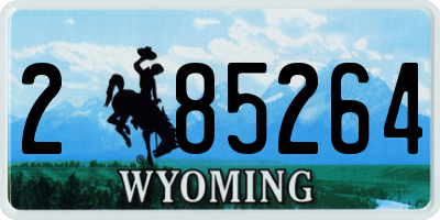 WY license plate 285264