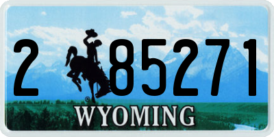 WY license plate 285271