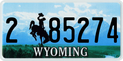 WY license plate 285274