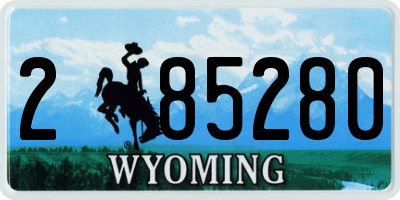WY license plate 285280
