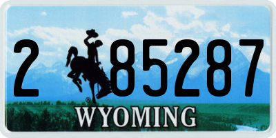 WY license plate 285287