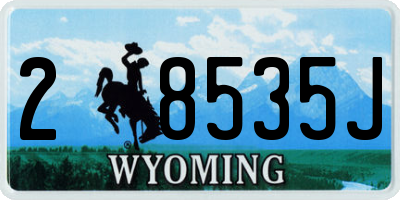 WY license plate 28535J