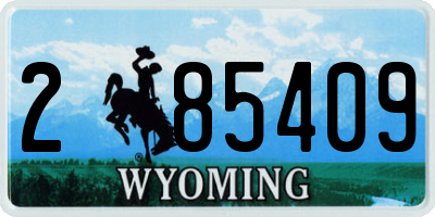 WY license plate 285409