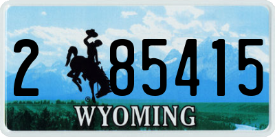 WY license plate 285415