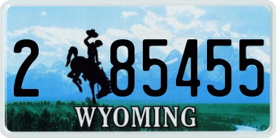 WY license plate 285455
