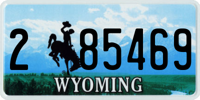 WY license plate 285469