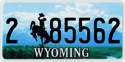 WY license plate 285562