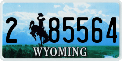 WY license plate 285564