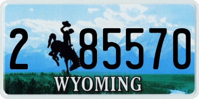 WY license plate 285570