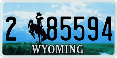 WY license plate 285594