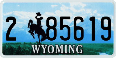 WY license plate 285619
