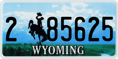 WY license plate 285625