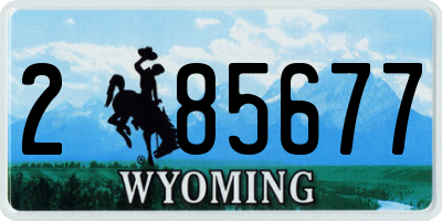 WY license plate 285677