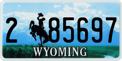 WY license plate 285697