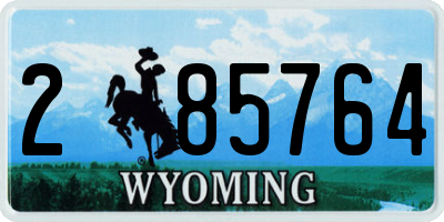 WY license plate 285764