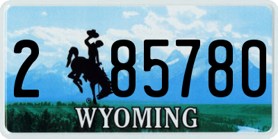WY license plate 285780