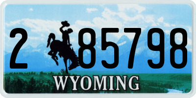 WY license plate 285798