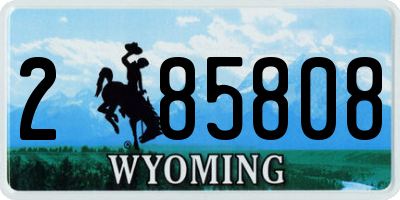 WY license plate 285808