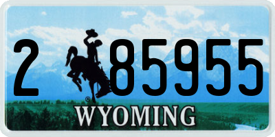 WY license plate 285955