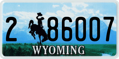 WY license plate 286007