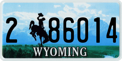 WY license plate 286014