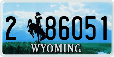 WY license plate 286051