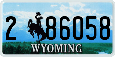 WY license plate 286058