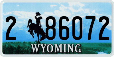 WY license plate 286072