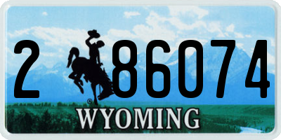 WY license plate 286074