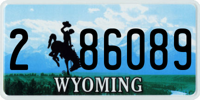 WY license plate 286089