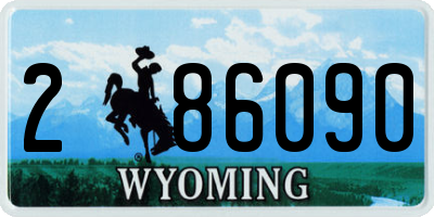 WY license plate 286090
