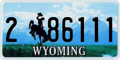 WY license plate 286111