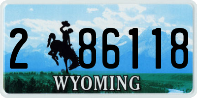 WY license plate 286118